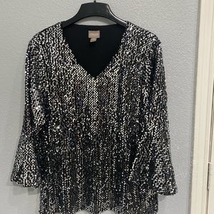Chico’s Gorgeous Sequined Blouse / size 16 (3)